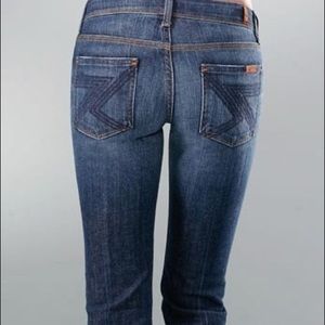 7 FOR ALL MANKIND DARK WASH JEANS